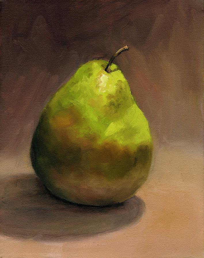 Pear Painting - Single Pear No. 1 by Vikki Bouffard