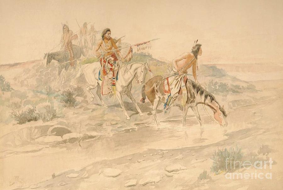 Sioux War Party Painting by Thea Recuerdo