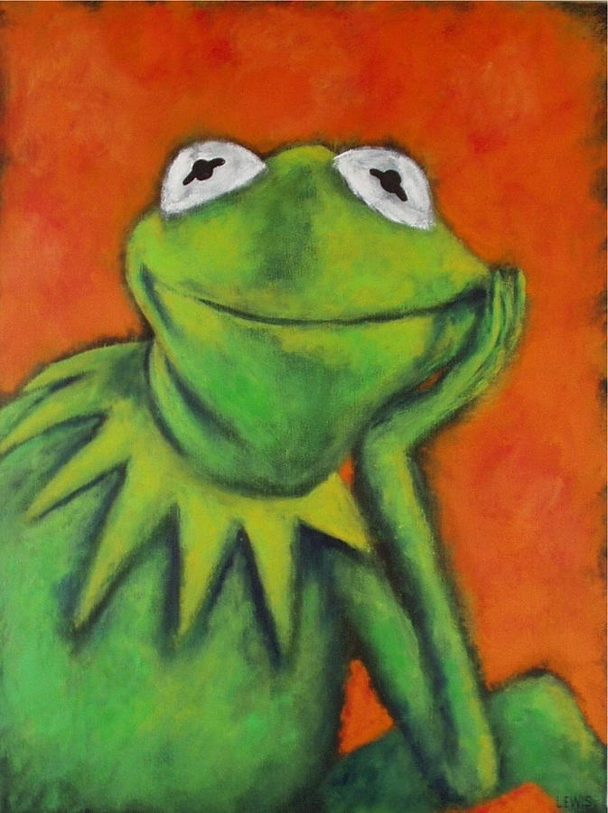 Sir Kermit Painting by Ellen Lewis
