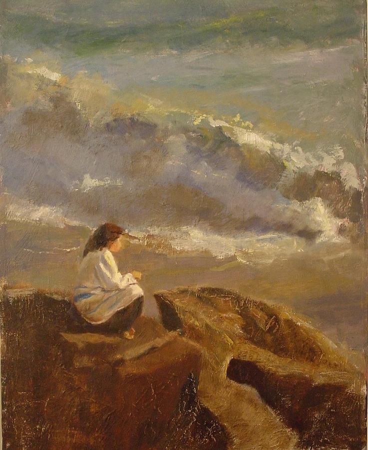 Seascape Painting - Siren Resting by Irena Jablonski