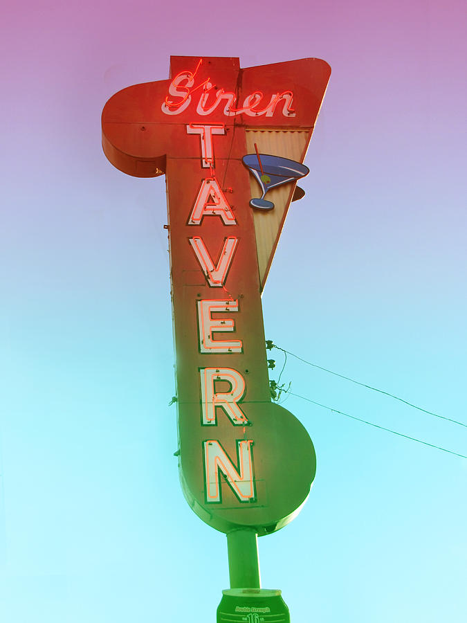 Siren Tavern Retro Sign Photograph by Kathleen Grace