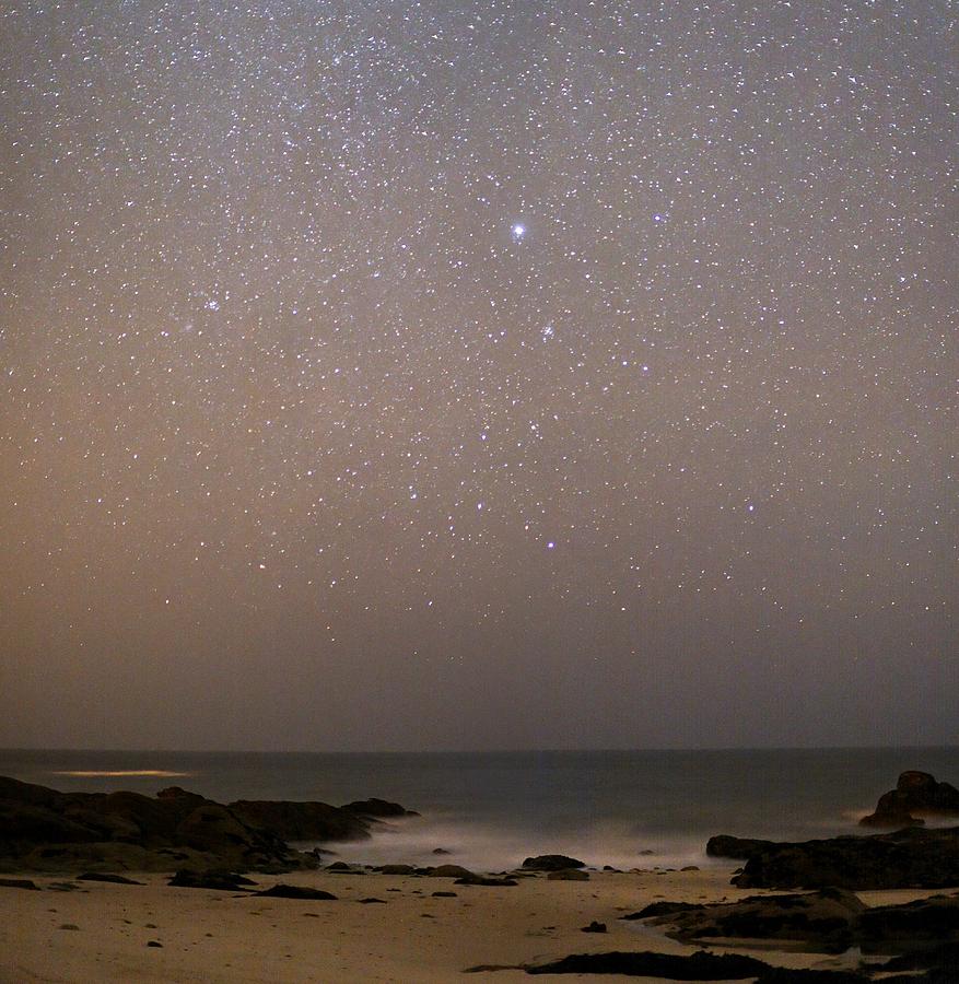 Sirius In Canis Major Over A Beach Photograph by Laurent Laveder