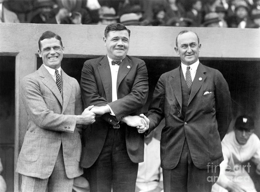 Sisler, Ruth, And Cobb, 1924 Photograph by Granger