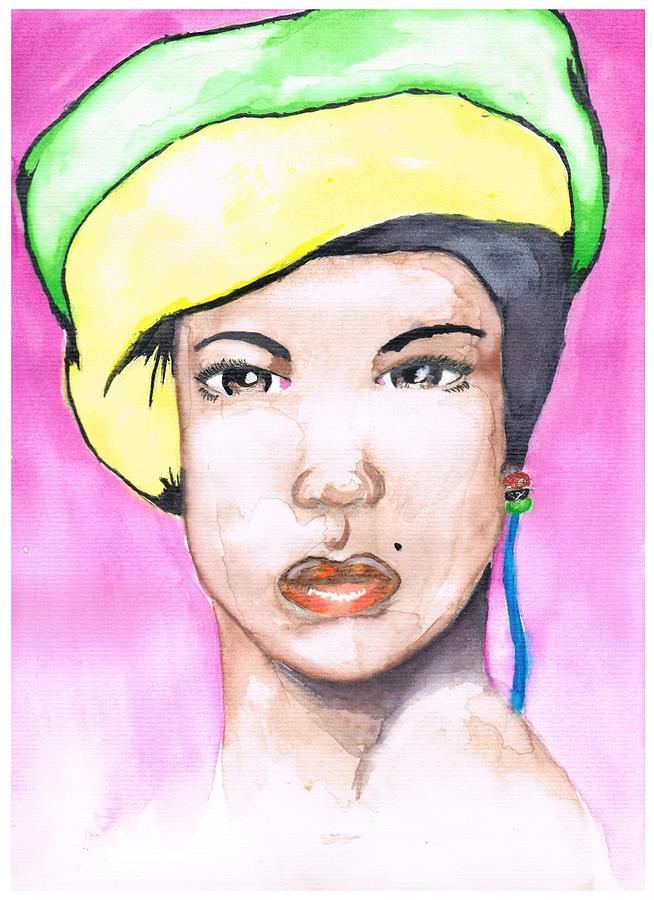Erykah Badu Painting - Sistah by Jeff Brown