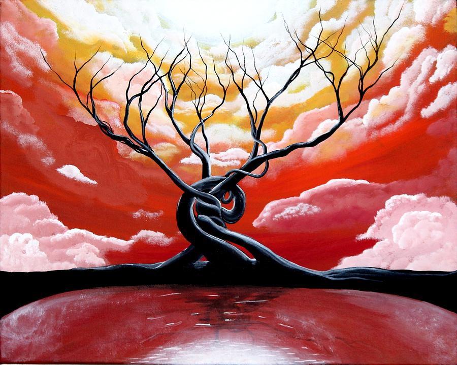 Landscape Painting - Sisters by Angie Phillips Landscape Painting - Sisters by Angie Phillips