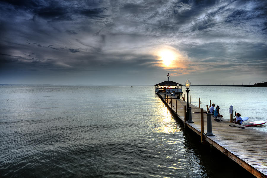 Sunset Photograph - Sittin On The Dock Of The Bay by Edward Kreis