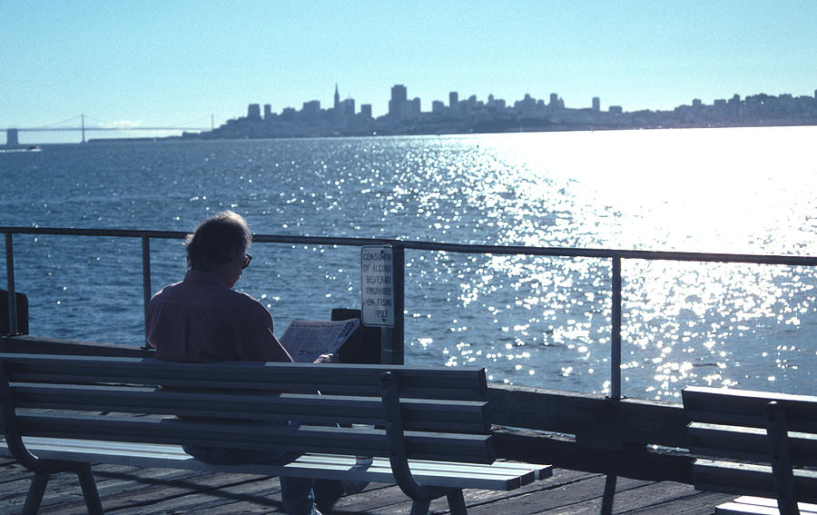 Sitting at the Edge of the Bay Sausalito Photograph by Tom Wurl