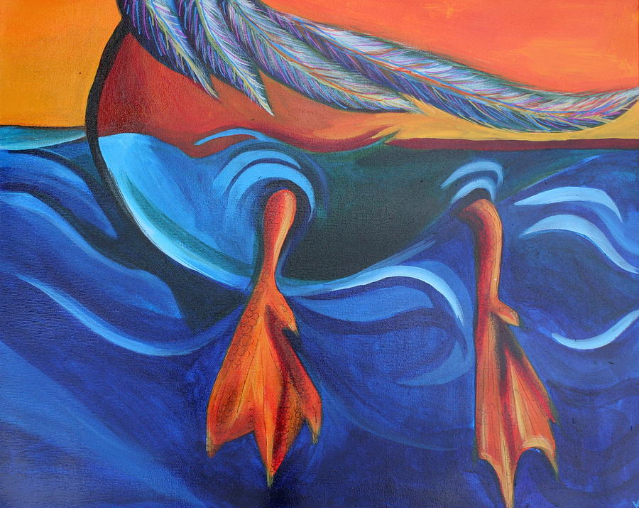 Sitting Duck Painting by Kate Fortin