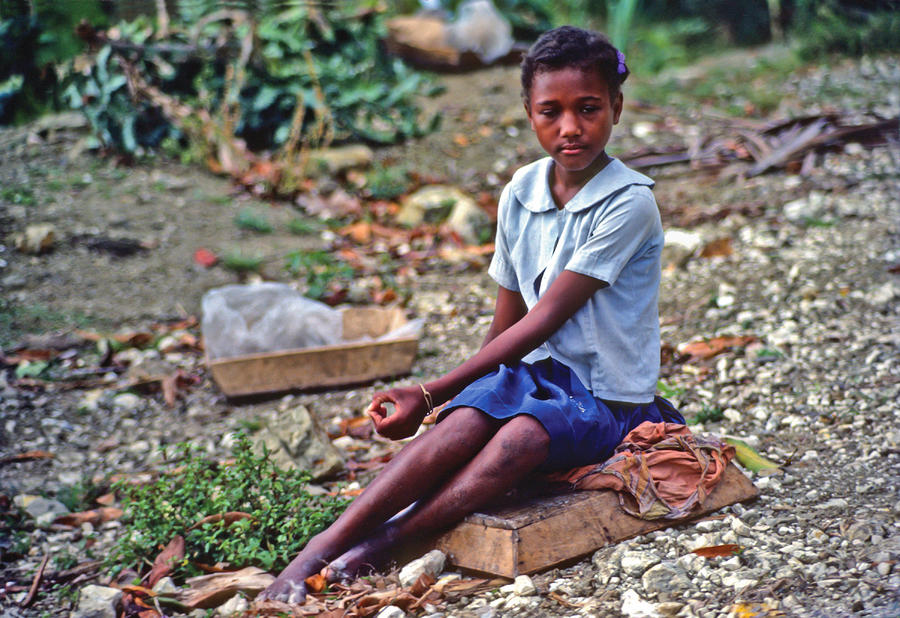 Haiti Photograph - Sitting by Johnny Sandaire