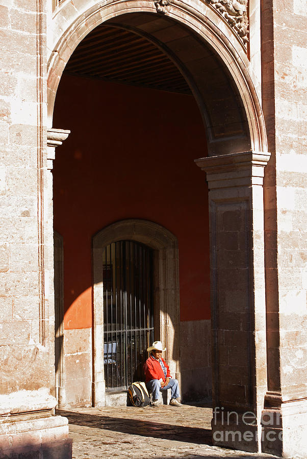 SITTING UNDER THE ARCHES San Miguel de Allende Mexico Photograph by John  Mitchell