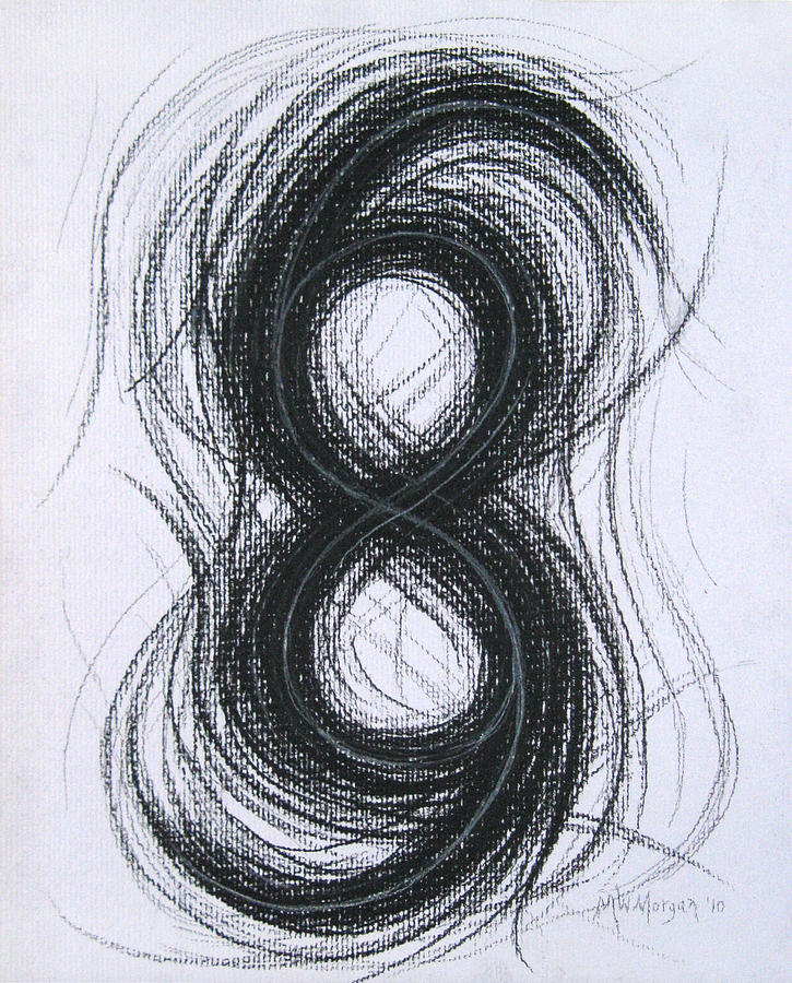Six-Figure-Eight-Nine Drawing by Michael Morgan