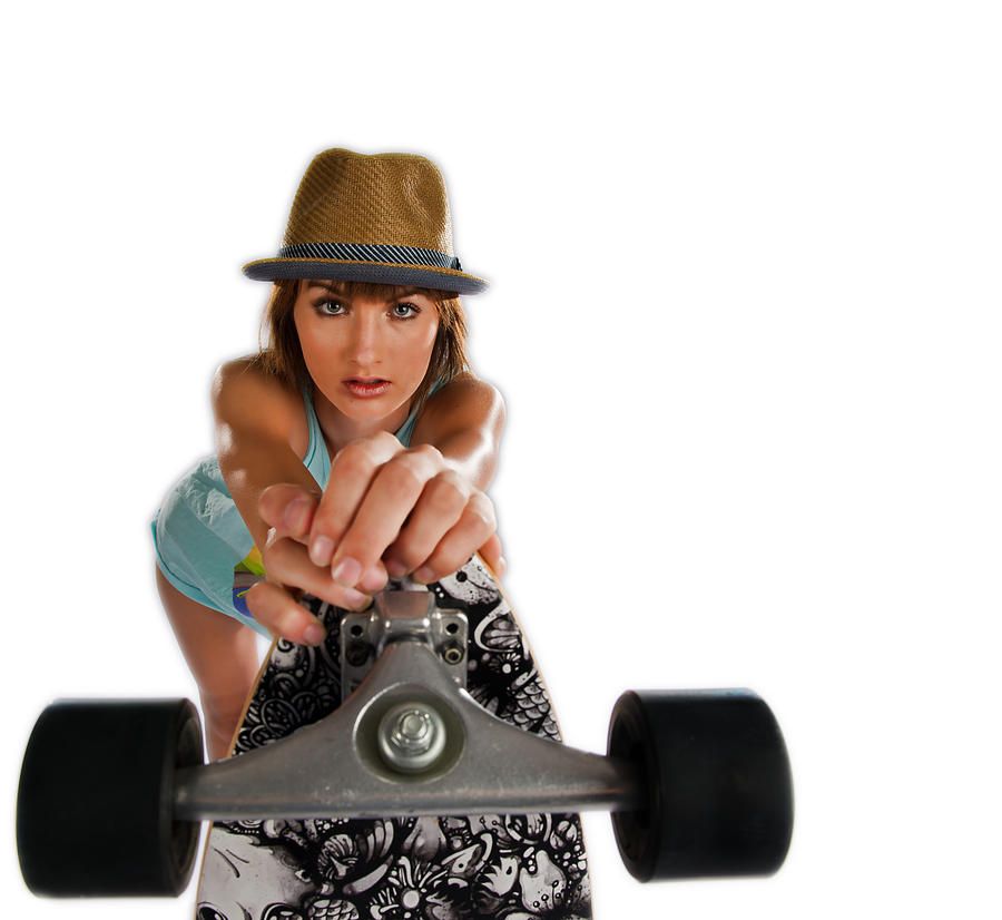 Skater girl Photograph by Jim Boardman
