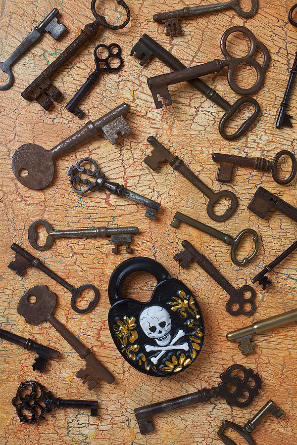 Skeleton Lock And Keys Photograph by Garry Gay