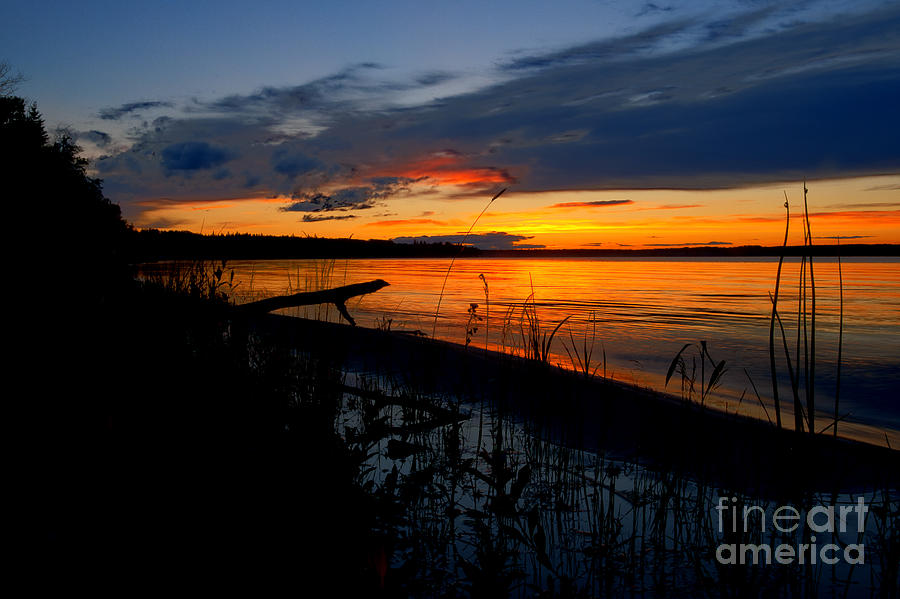 Skeloton Lake Sunset HDR Photograph by Darcy Michaelchuk