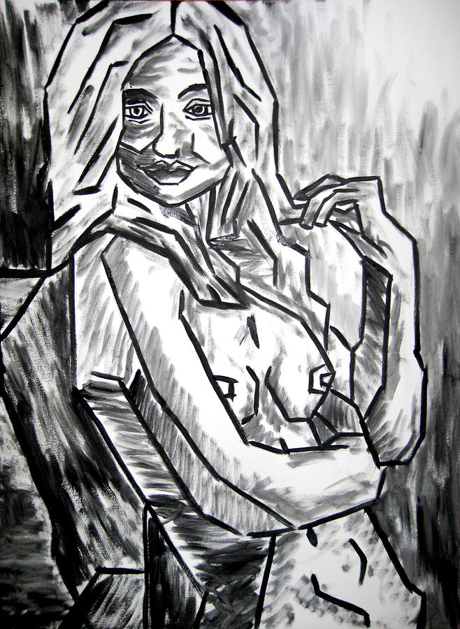 Nude Painting - Sketch - Nude 3 - 2011 by Kamil Swiatek