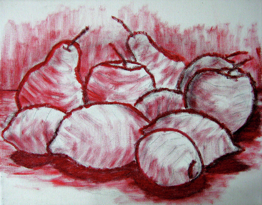 Fruit Painting - Sketch - Tasty Fruits by Kamil Swiatek