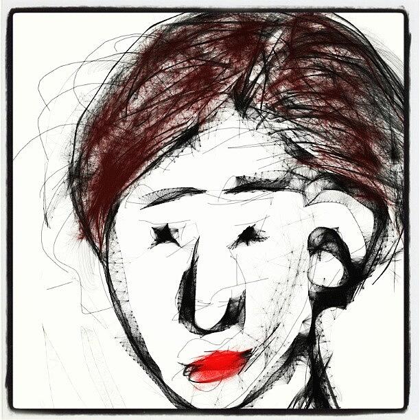 Sketch Photograph - #sketch #draw #desenho #art #face# by Nuno Marques