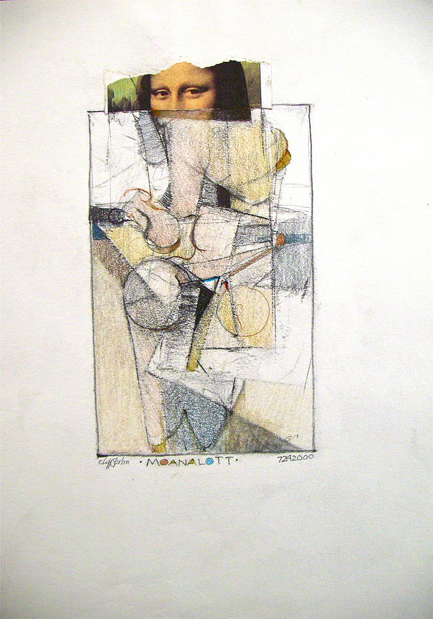 Sketchbook 2  pg 10-- A Cubist Intervention For Possible Developement Drawing by Cliff Spohn
