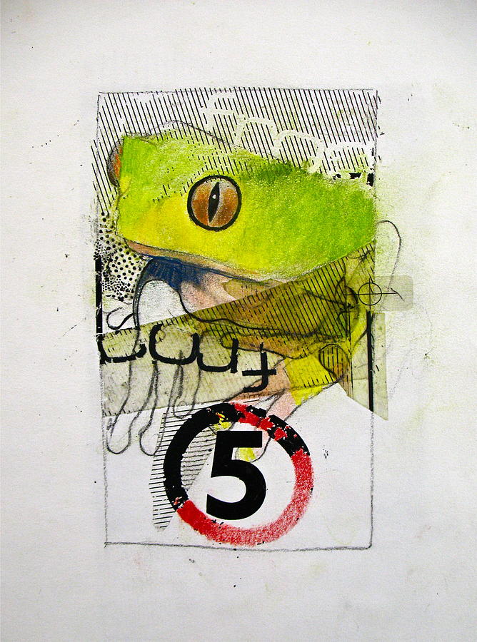 Sketchbook 2  pg 56  Frog 5 Drawing by Cliff Spohn