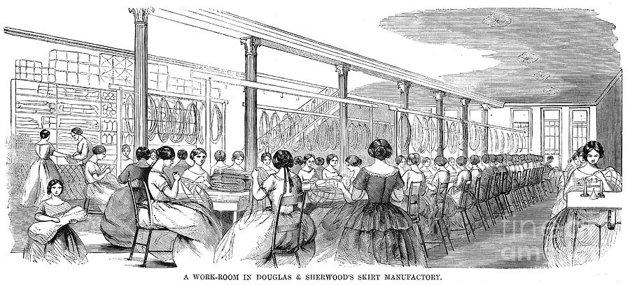 City Photograph - Skirt Factory, 1859 by Granger