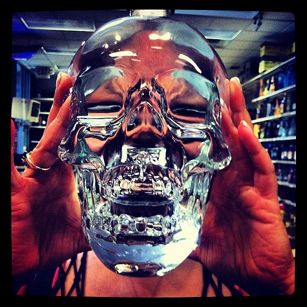 Skull Photograph - #skull #vodka #face #liquorstore by Jamie Simpson