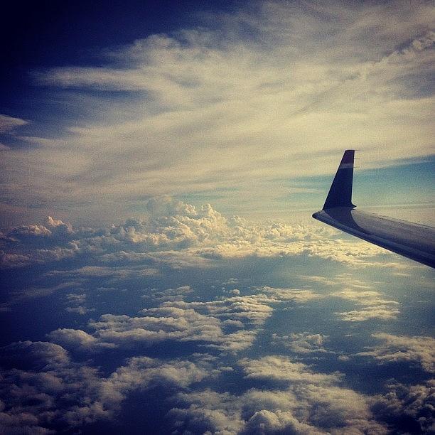 Summer Photograph - #sky #airplane #summer by Anna Hancock