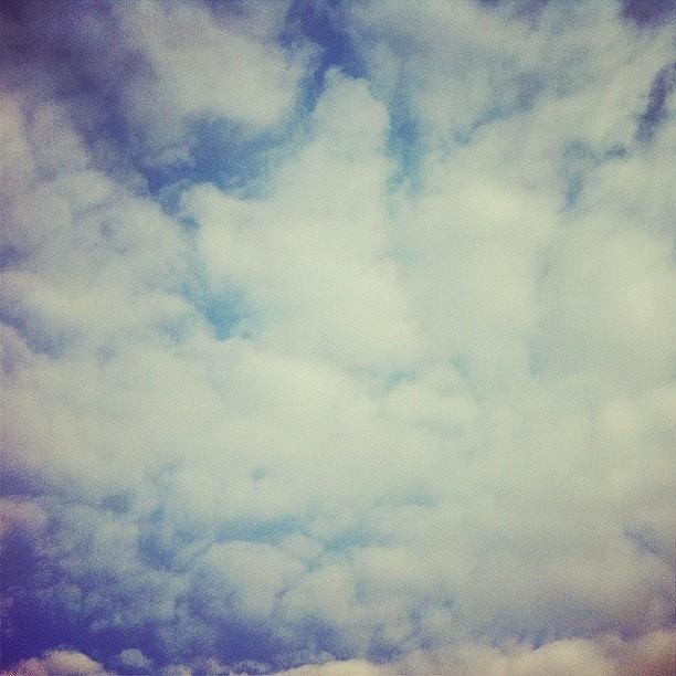 Blue Photograph - #sky #blue #clouds #peaceful #simpsons by Bekah Chaplin ™