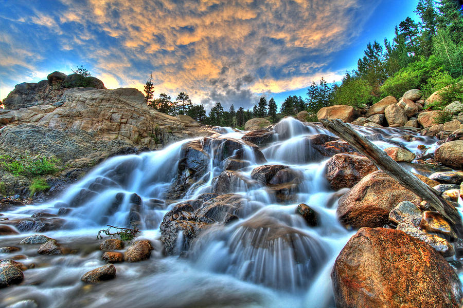 Rocky Mountain National Park Photograph - Sky Blue Falls by Scott Mahon