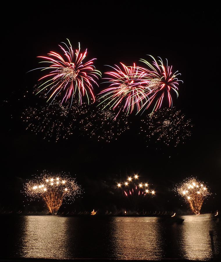 Fireworks Photograph - Sky Color by Red Cross Fireworks Photograph - Sky Color by Red Cross