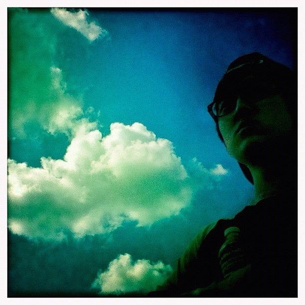 Blue Photograph - #sky #dude #guy #hipstamatic #blue by Kee Yen Yeo