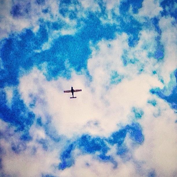 Fly Photograph - #sky #plane #clouds #morning #lookup by Rachel Fox Burson