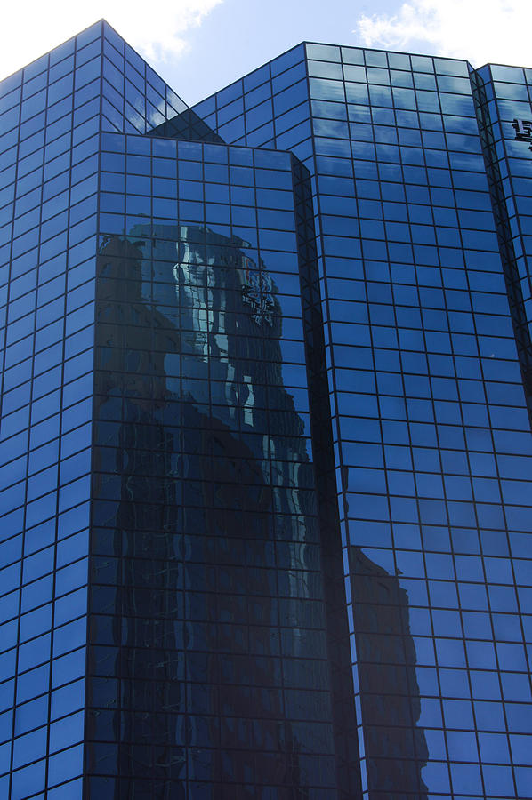 Montreal Downtown Photograph - Sky Reflecting on building  by Pierre-Marc Cardinal