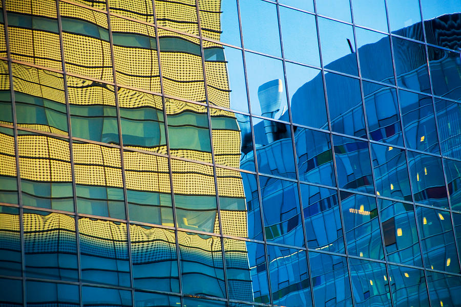 Sky Scraper Tall Building abstract with windows and reflections No.0076 Photograph by Randall Nyhof