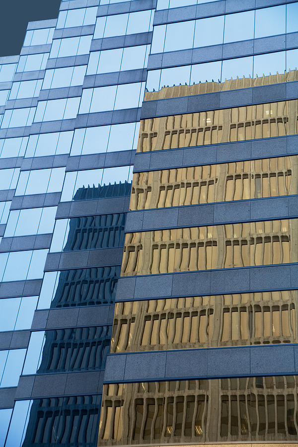 Abstract Photograph - Sky Scraper Tall Building abstract with windows and reflections No.0102 by Randall Nyhof