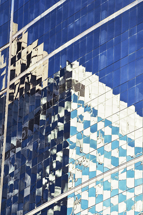 Sky Scraper Tall Building abstract with windows and reflections No.4565 Photograph by Randall Nyhof