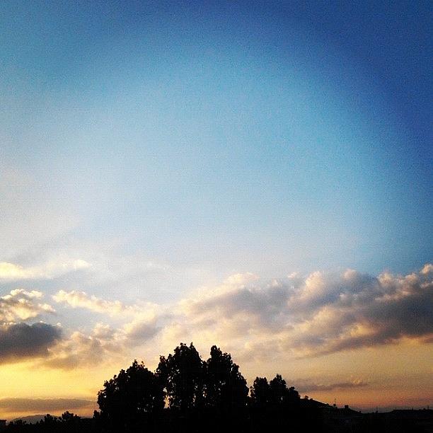 Sunset Photograph - #sky #theskyiseverywhere #cloud #sunset by Valentina Di Martino