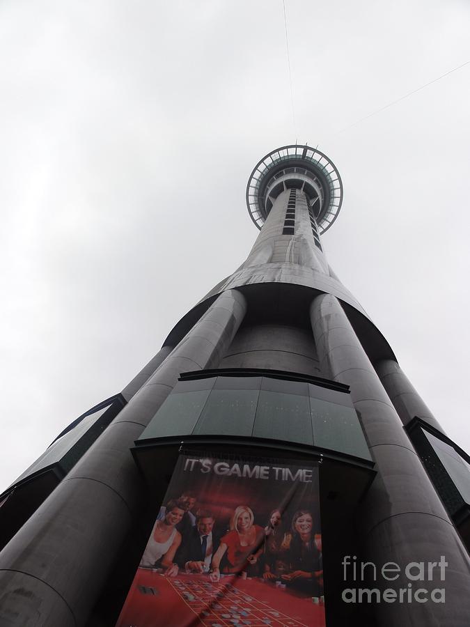 Architecture Photograph - Sky Tower NZ by David Peters