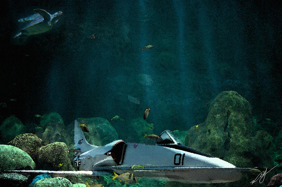 A-4 Digital Art - Skyhawk Reef by Mark Vizcarra