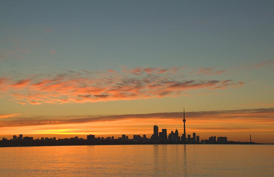 Skyline Of Toronto Against A Beautiful Photograph by Alan Marsh