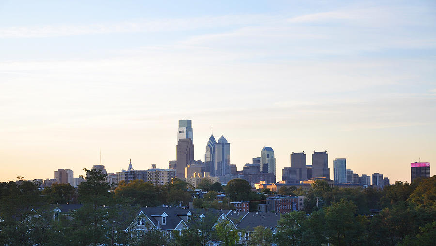 Skyline View of Philadelphia Photograph by Bill Cannon