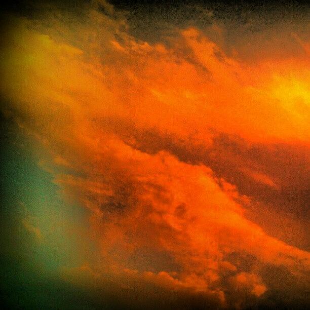 Sunset Photograph - #skyporn #sky #clouds #sunset #orange by Chad Christensen