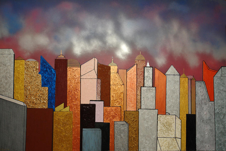 Skyscrapers Painting by Robert Handler