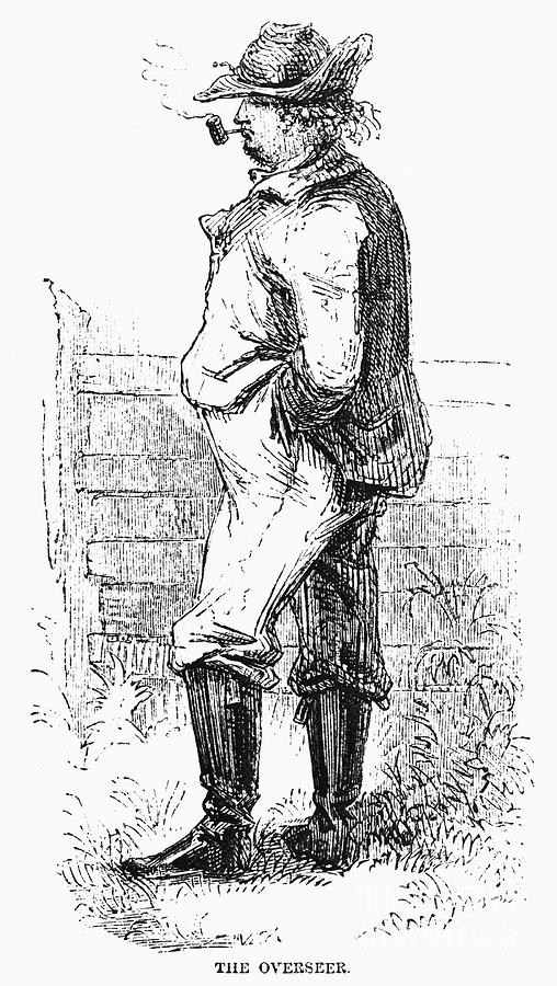Slave Overseer, 1860 Drawing by Granger