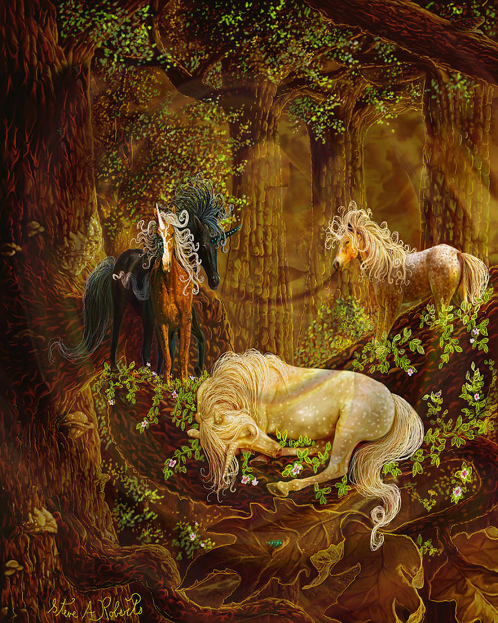 Fantasy Painting - Sleeping Beauty by Steve Roberts