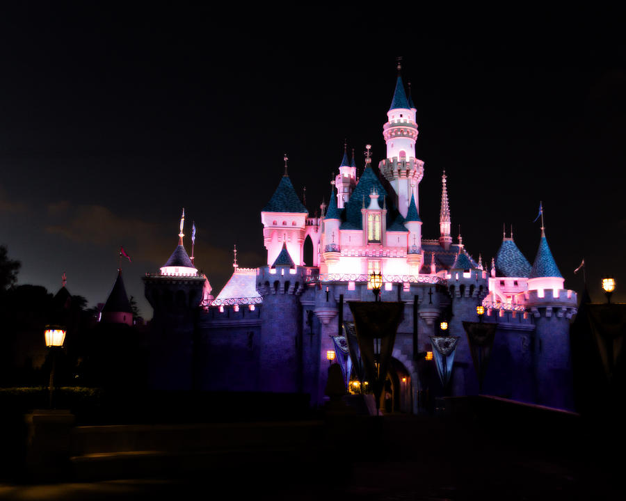 Castle Photograph - Sleeping Beautys Castle After Dark by Heidi Smith