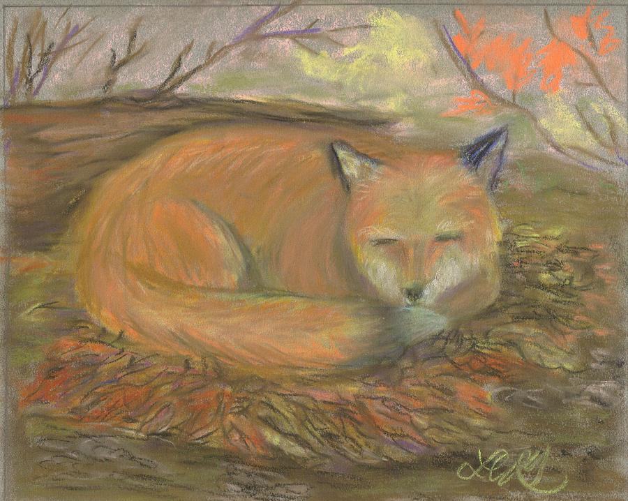 Fox Pastel - Sleeping Fox by Lisa Guarino Fox Pastel - Sleeping Fox by Lisa Guarino