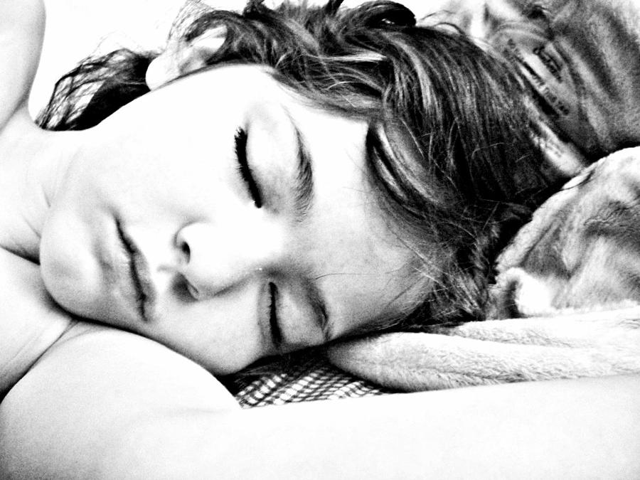 Black And White Photograph - Sleeping by Sarah E Kohara