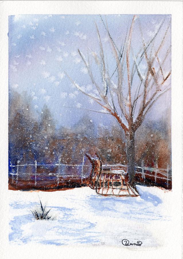 Christmas Painting - Sleigh Ride by Wendy Cunico