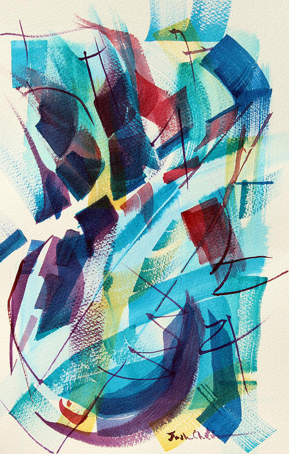 Watercolor Abstract Painting - Slice. by Josh Chilton Watercolor Abstract Painting - Slice. by Josh Chilton