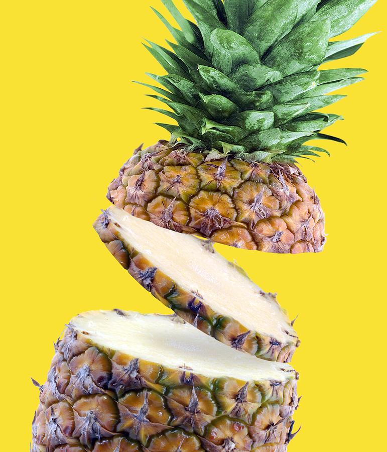 Pineapple Photograph - Sliced Pineapple by Victor Habbick Visions